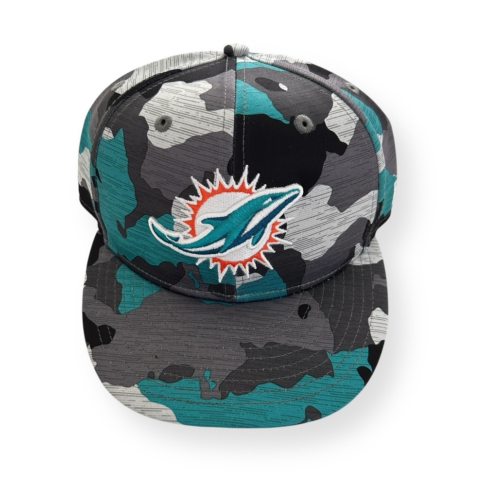 Miami Dolphins NFL New Era 9 Fifty Camouflage Football Hat Medium / Large NEW - Picture 2 of 10
